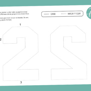 "2" Molde número 3D