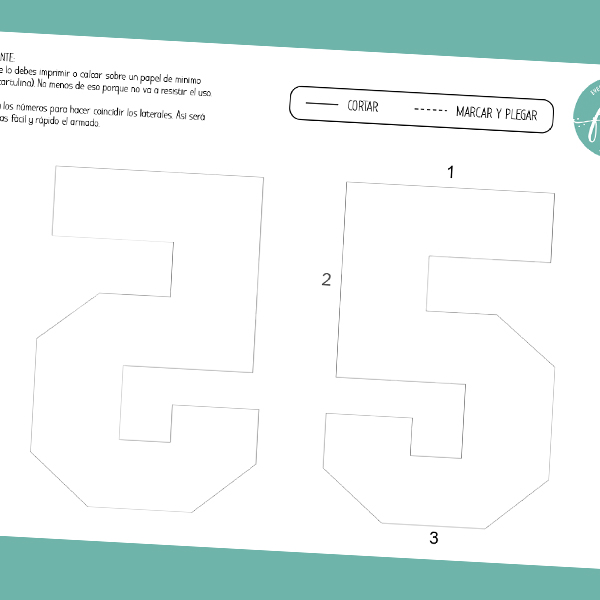 "5" Molde número 3D