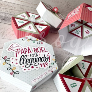 Calendario de Adviento en Caja Hexagonal